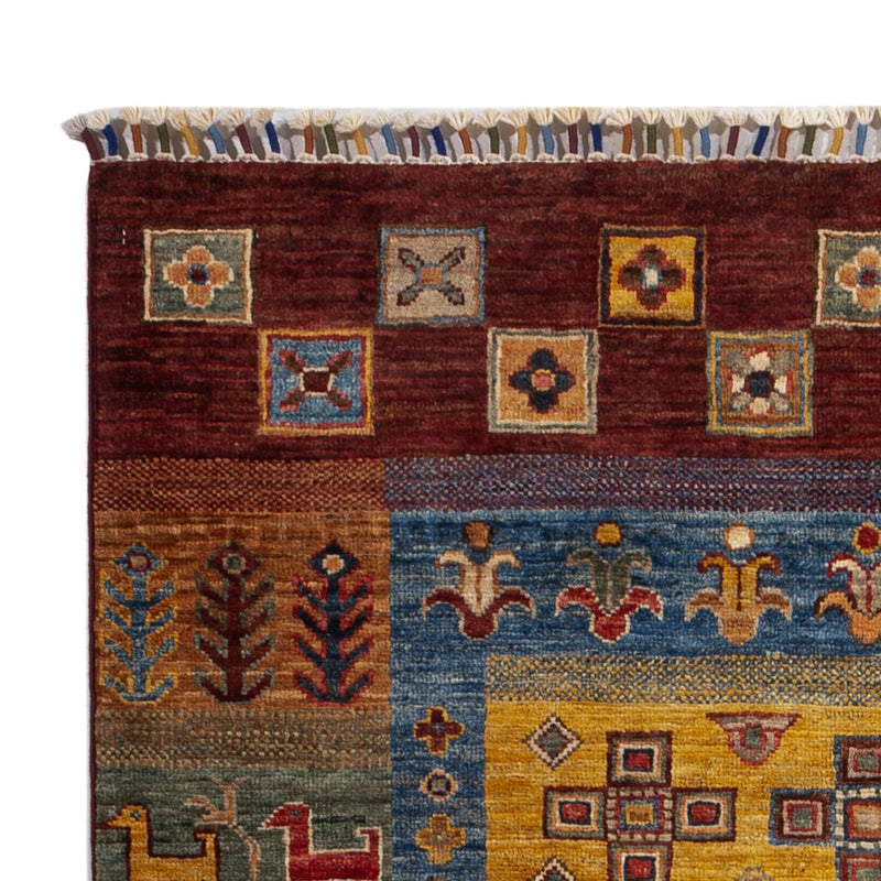 Tapis Gabbeh - Loribaft Persan - 148 x 105 cm - multicolore