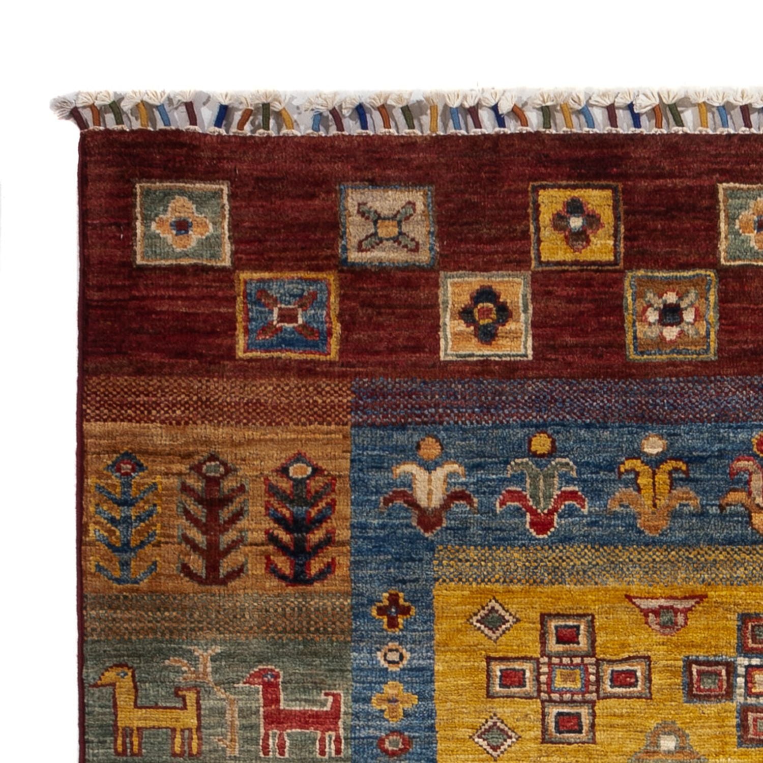 Tapis Gabbeh - Loribaft Persan - 143 x 105 cm - multicolore
