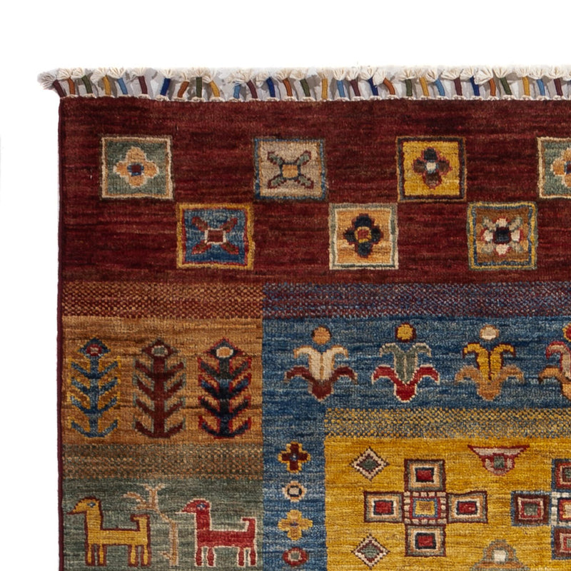Tapis Gabbeh - Loribaft Persan - 143 x 105 cm - multicolore