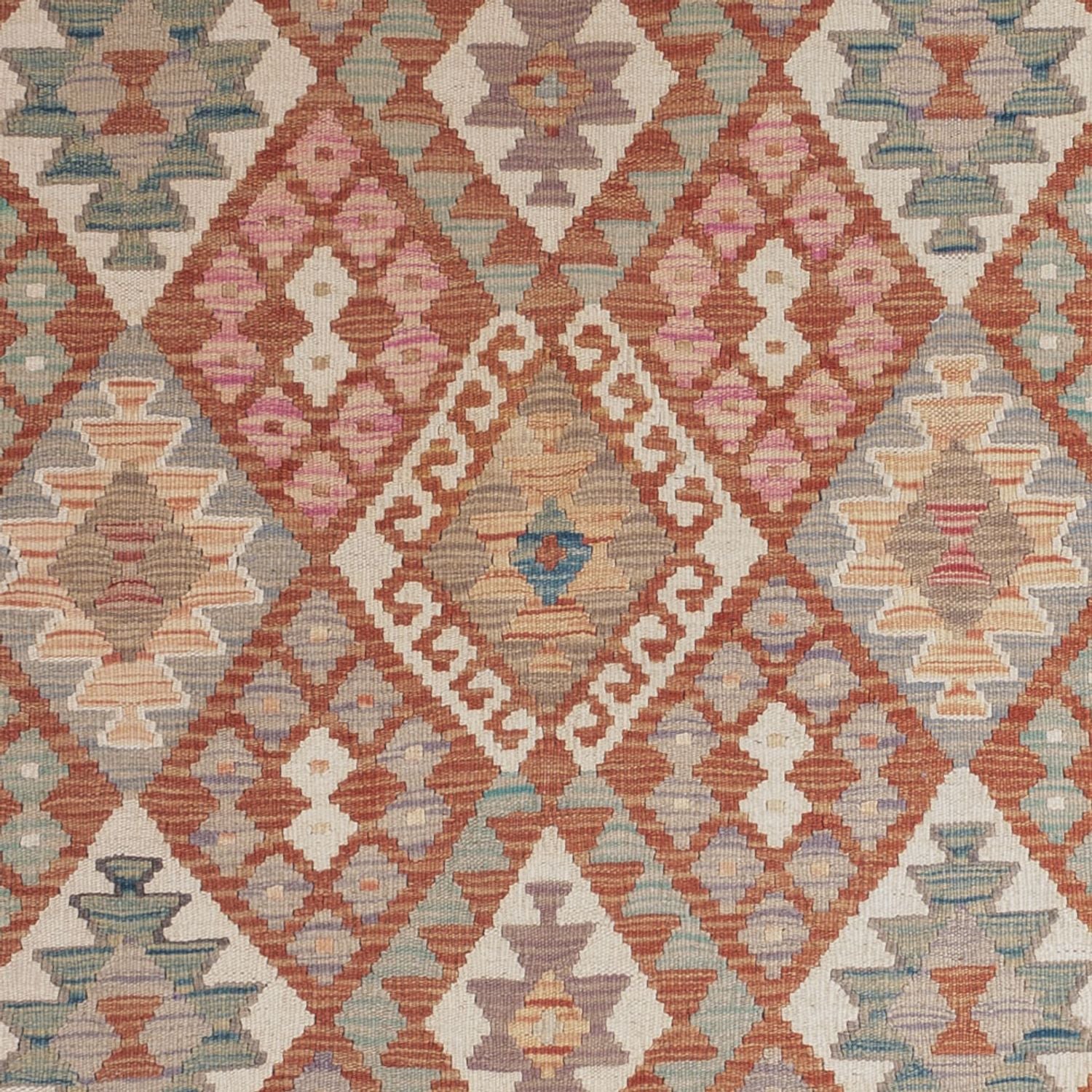 Tapis Kelim - Splash - 193 x 137 cm - multicolore