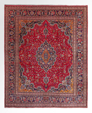 Tapis persan - Classique carré  - 346 x 303 cm - rouge