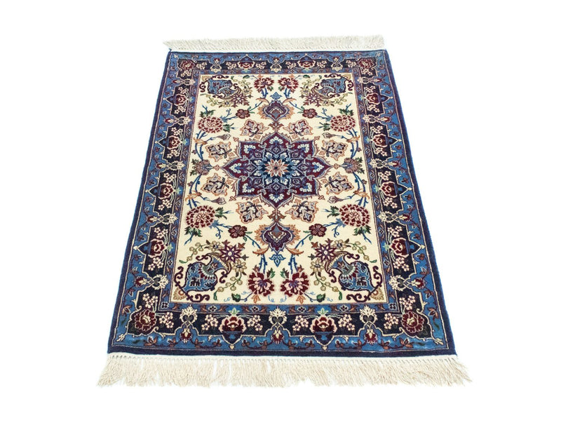 Tapis persan - Isfahan - Premium - 105 x 71 cm - bleu