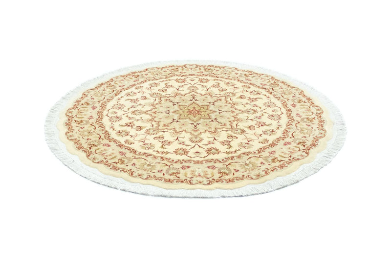 Tapis persan - Tabriz - Premium ronde  - 148 x 148 cm - beige