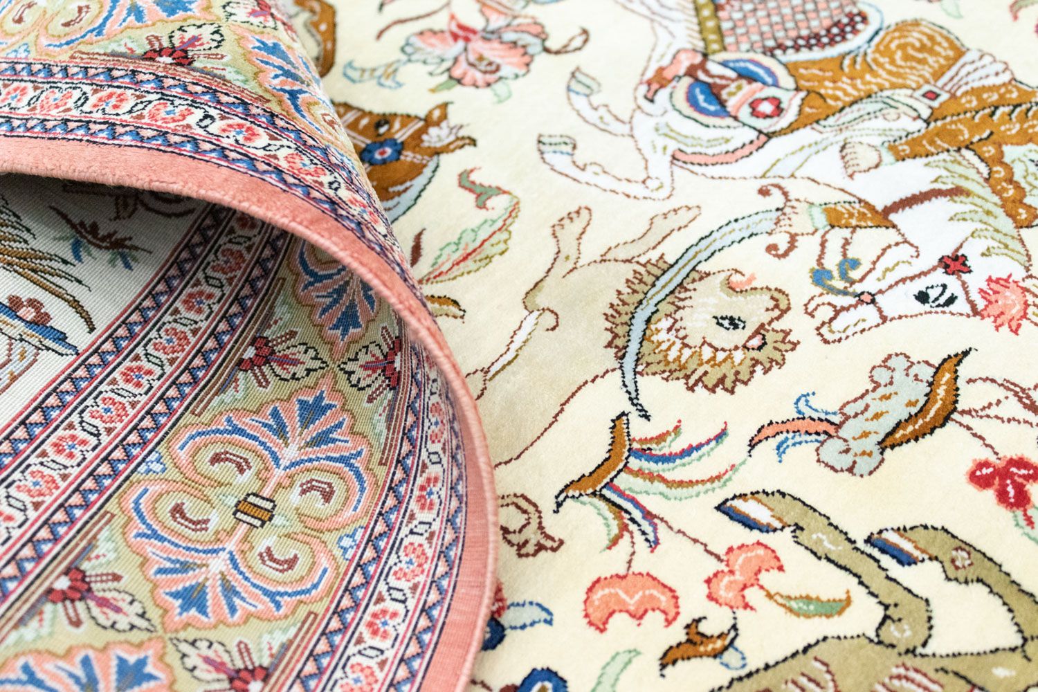 Seidenteppich - Ghom Seide - Premium 121 x 77 cm Teppichbrücke