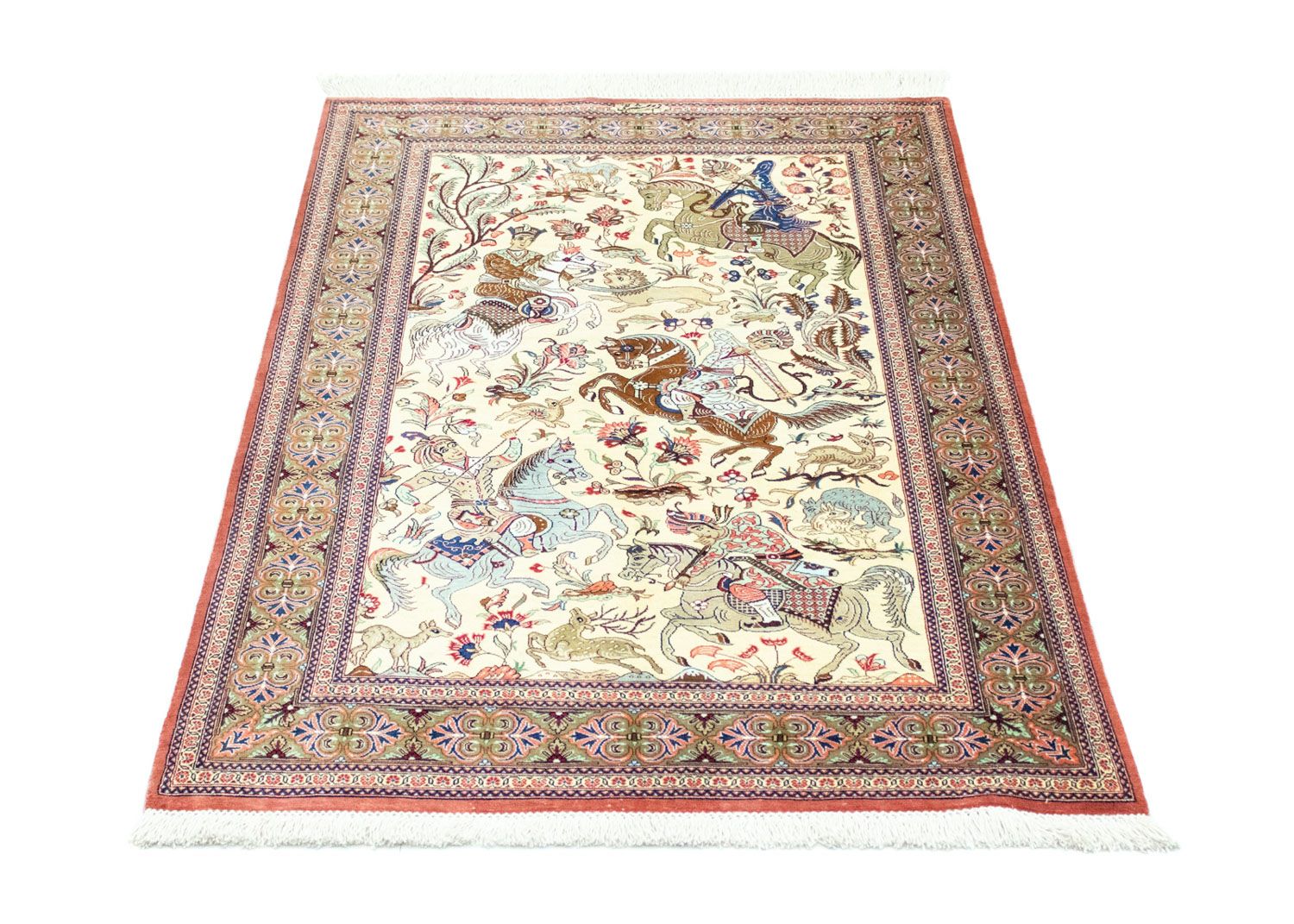 Seidenteppich - Ghom Seide - Premium 121 x 77 cm Teppichbrücke