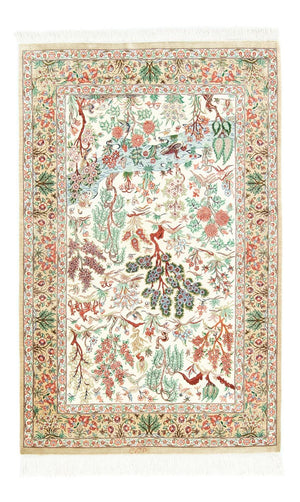 Tapis en soie - Ghom soie - Premium - 122 x 80 cm - beige