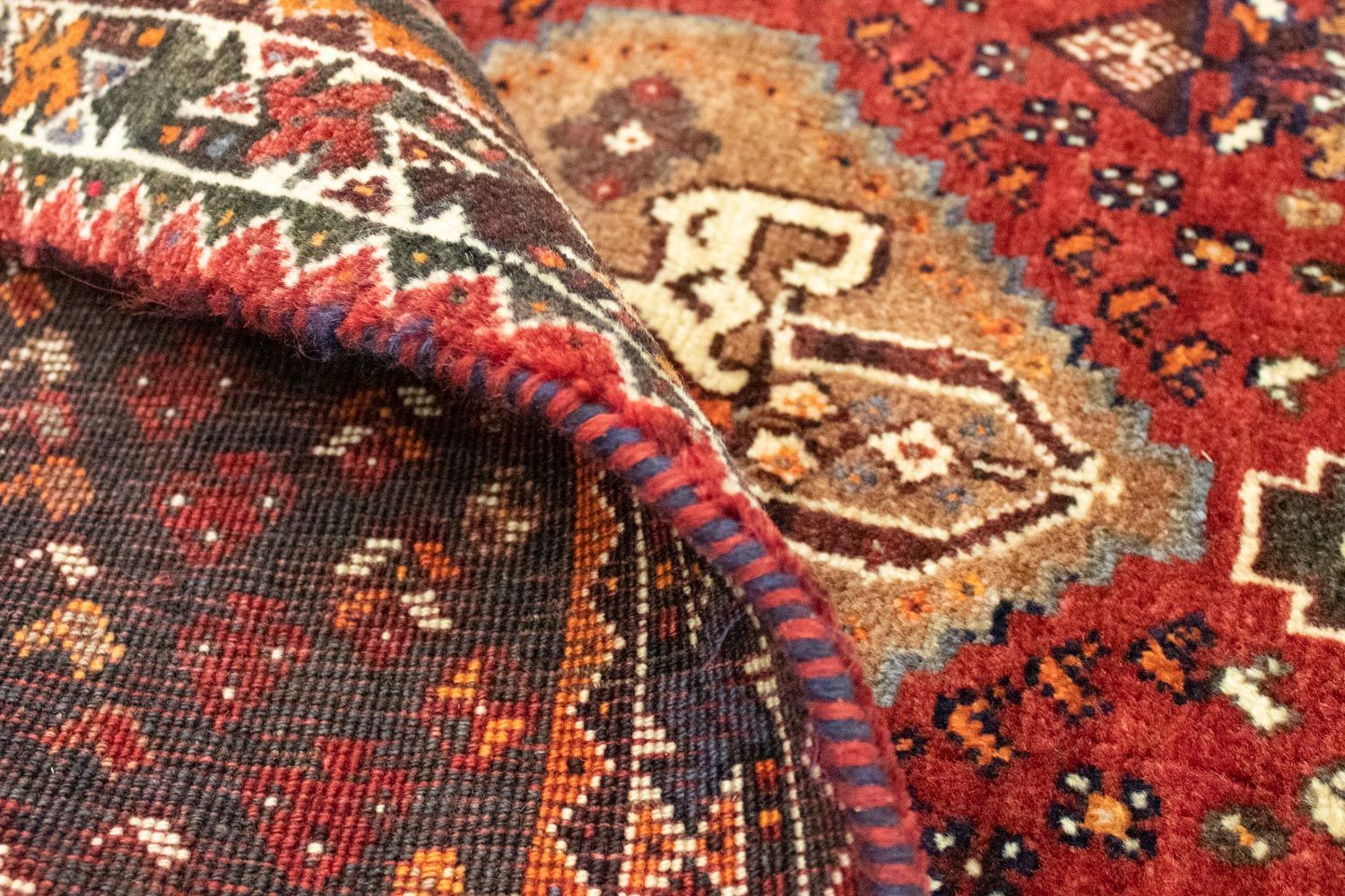 Tapis persan - Nomadic - 165 x 112 cm - rouge