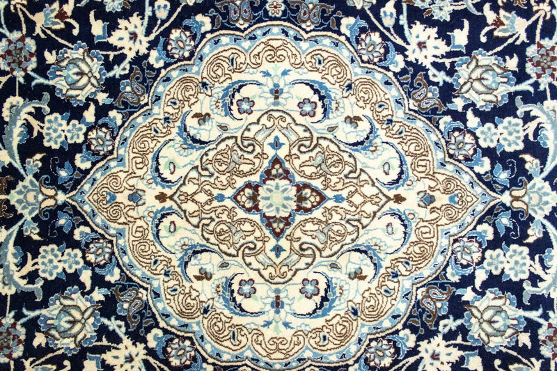 Tapis persan - Nain - Royal - 360 x 255 cm - bleu foncé