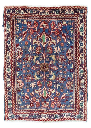 Perserteppich - Bidjar 84 x 63 cm - blau