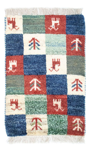 Tapis Gabbeh - Persan - 60 x 40 cm - multicolore