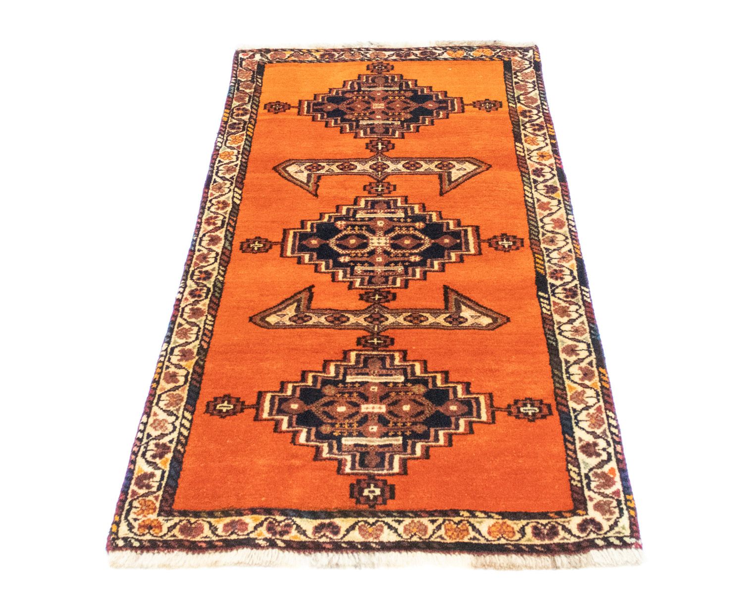 Tapis persan - Nomadic - 145 x 70 cm - orange
