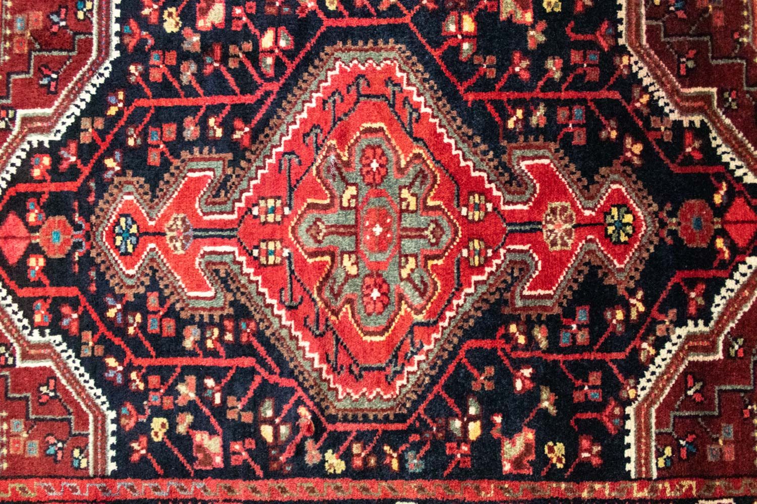 Tapis persan - Nomadic - 138 x 90 cm - bleu