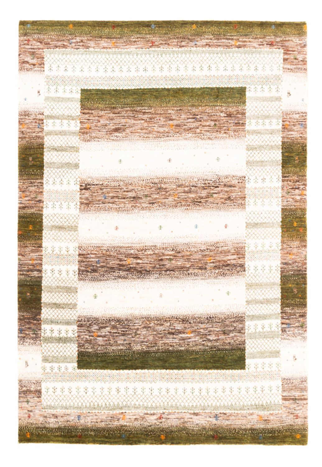 Gabbeh Teppich - Loribaft Perser - 239 x 172 cm - natur