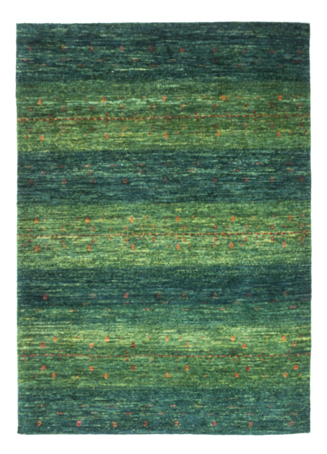 Gabbeh Teppich - Loribaft Perser - 152 x 107 cm - grün