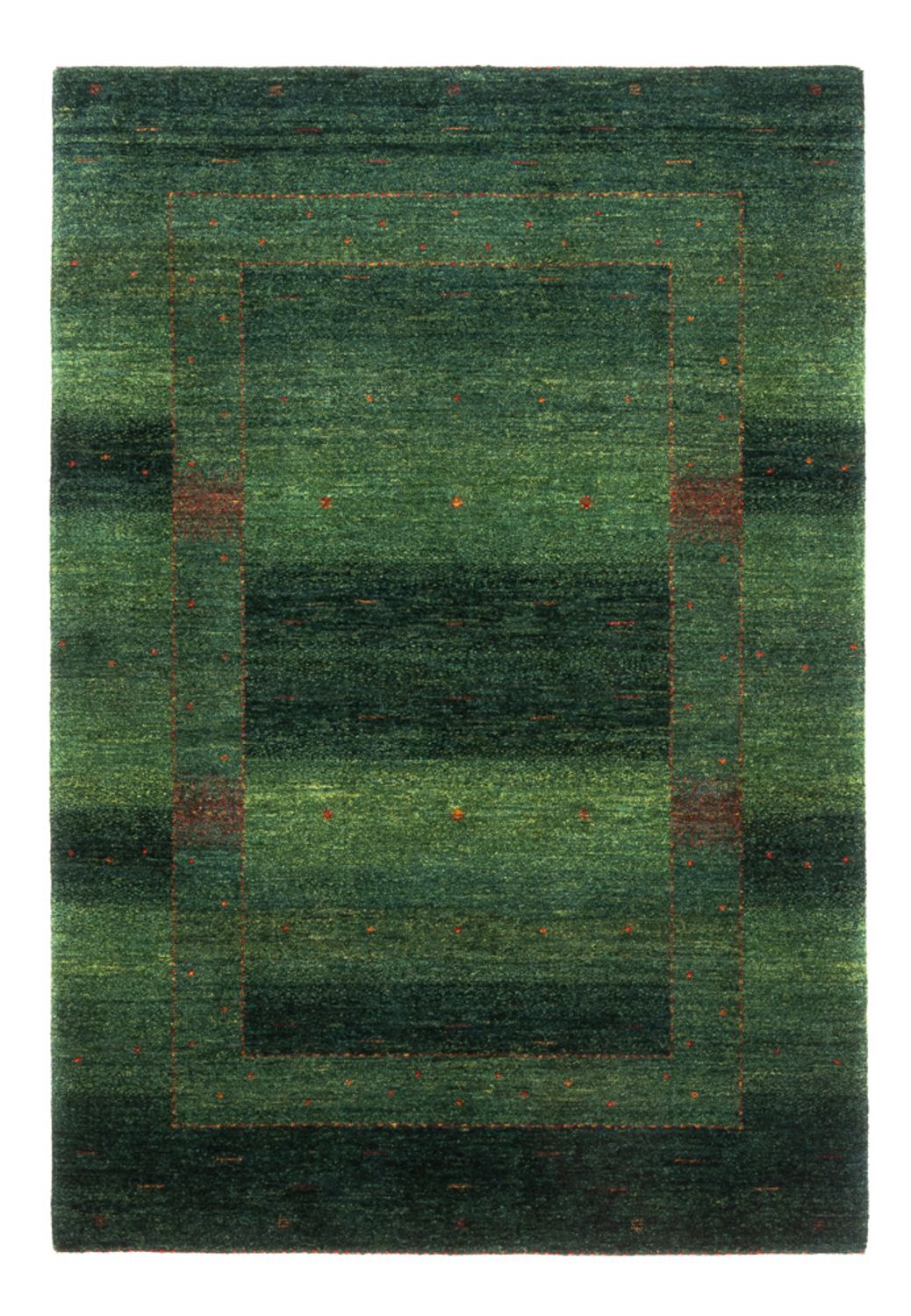 Gabbeh Teppich - Loribaft Perser - 164 x 110 cm - grün