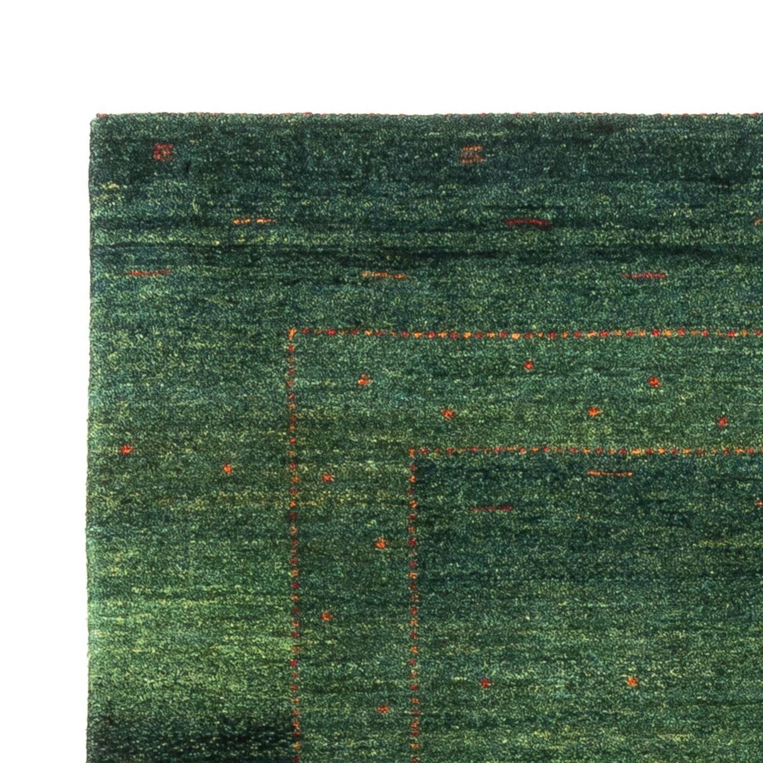 Gabbeh Teppich - Loribaft Perser - 164 x 110 cm - grün