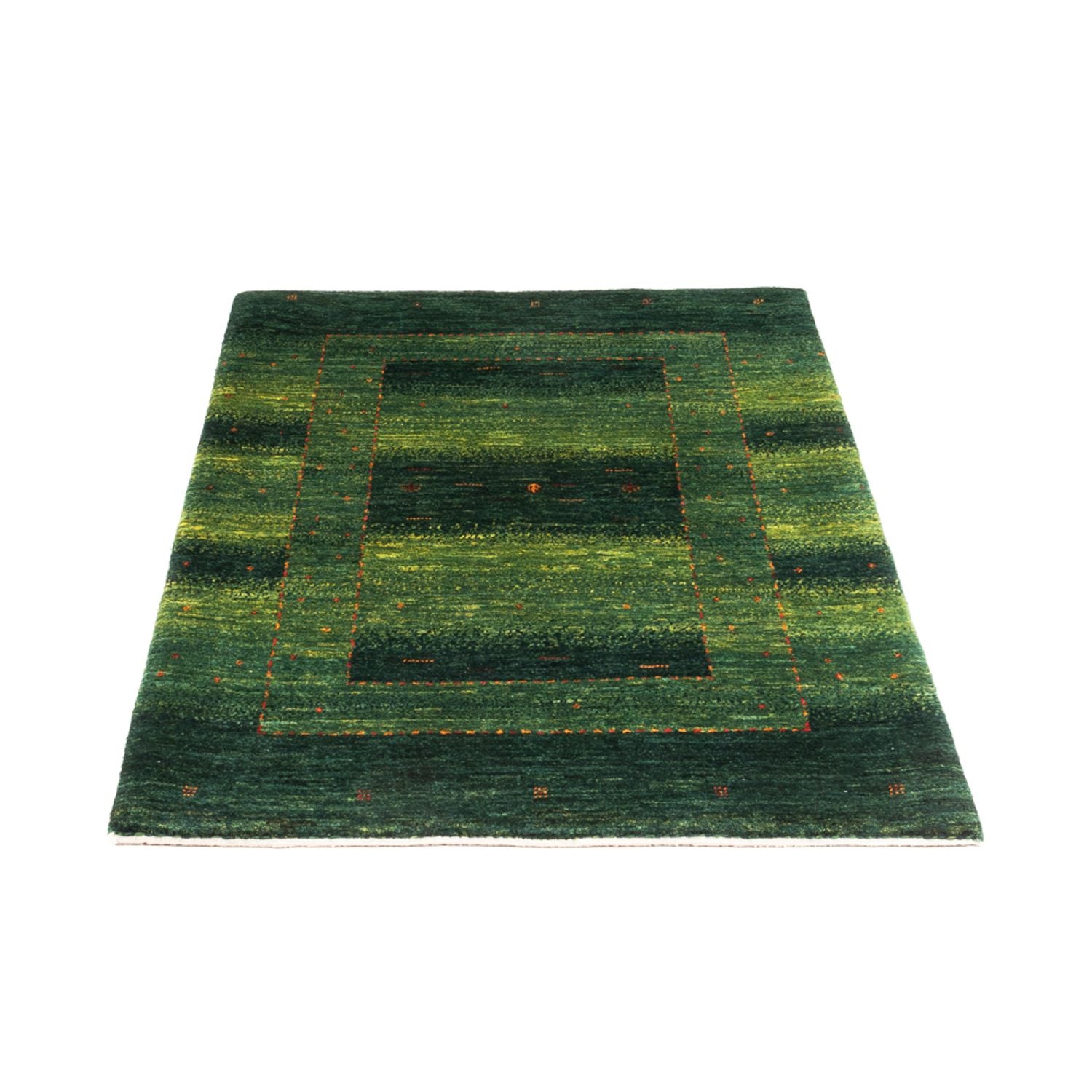 Tapis Gabbeh - Loribaft Persan - 134 x 85 cm - vert