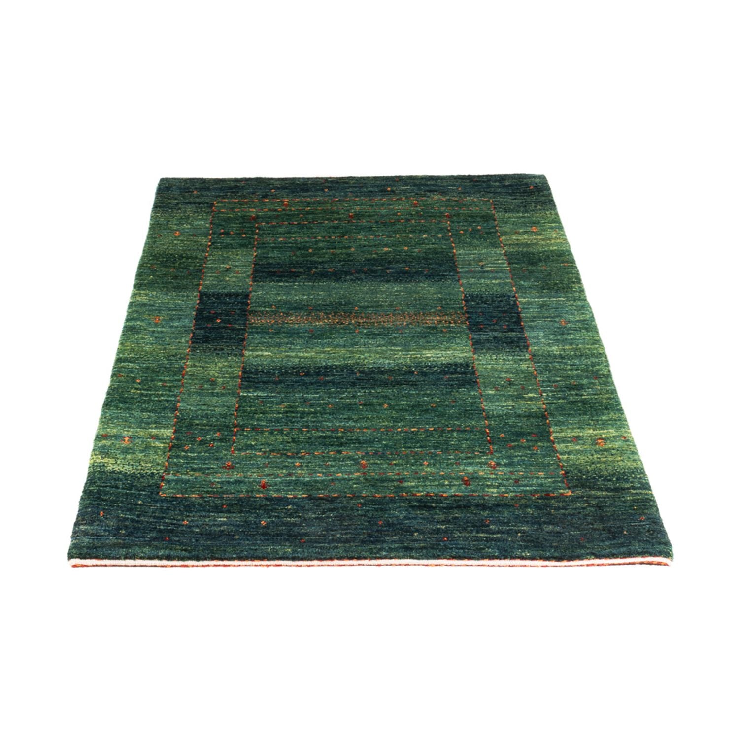 Tapis Gabbeh - Loribaft Persan - 129 x 82 cm - vert