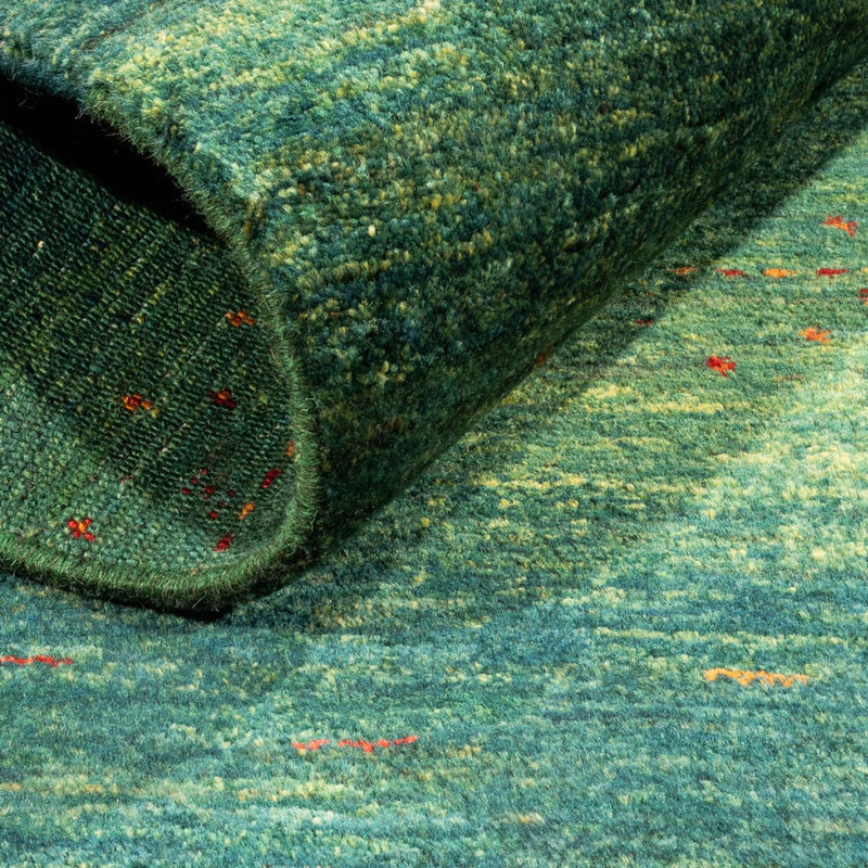 Tapis Gabbeh - Loribaft Persan - 126 x 84 cm - vert