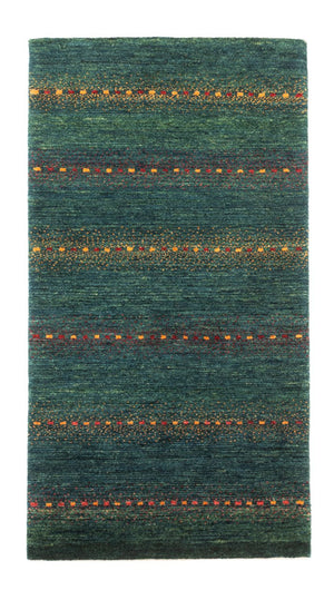 Tapis Gabbeh - Loribaft Persan - 136 x 68 cm - vert