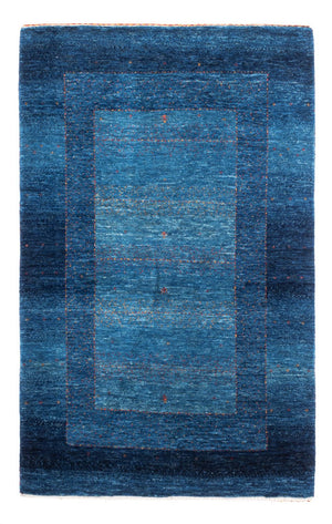 Tapis Gabbeh - Loribaft Persan - 134 x 88 cm - bleu