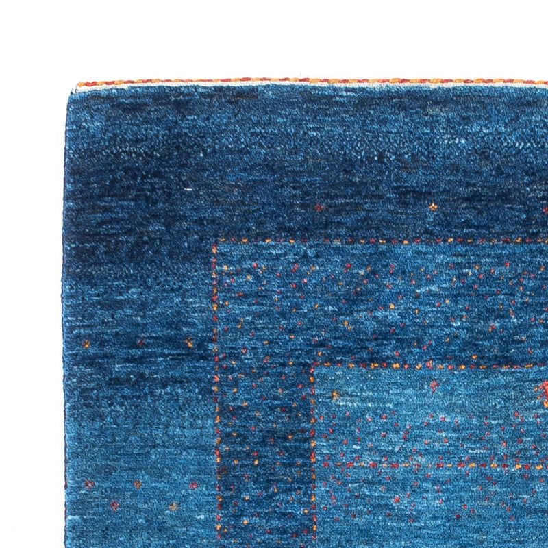Tapis Gabbeh - Loribaft Persan - 134 x 88 cm - bleu