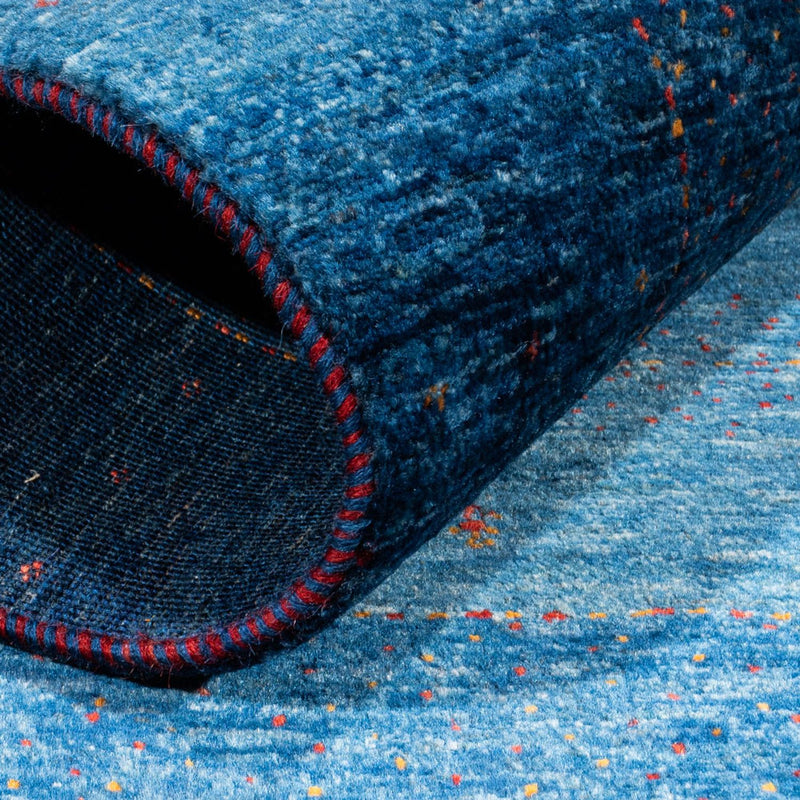 Tapis Gabbeh - Loribaft Persan - 134 x 88 cm - bleu