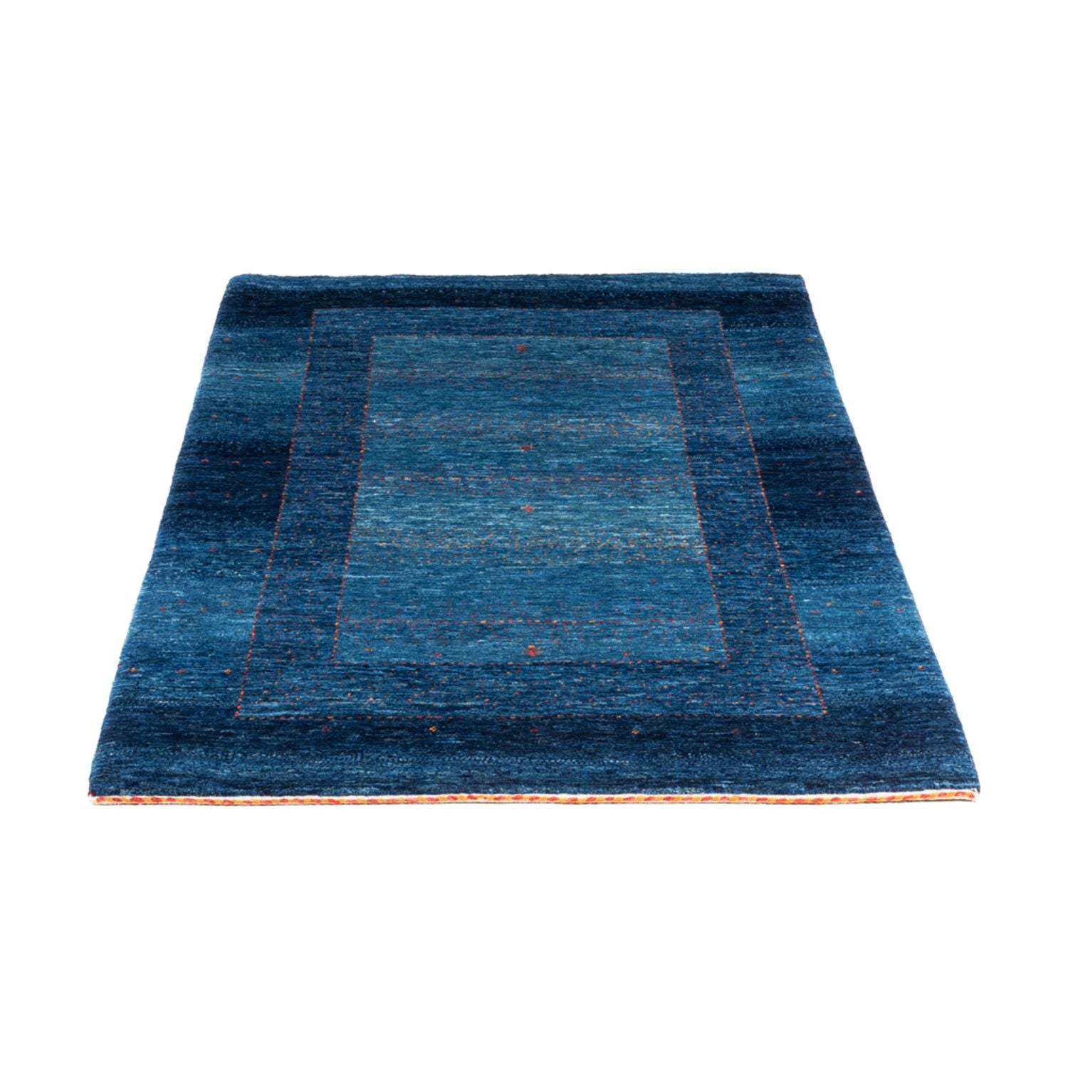 Tapis Gabbeh - Loribaft Persan - 134 x 88 cm - bleu