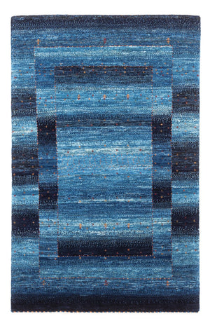 Tapis Gabbeh - Loribaft Persan - 129 x 84 cm - bleu