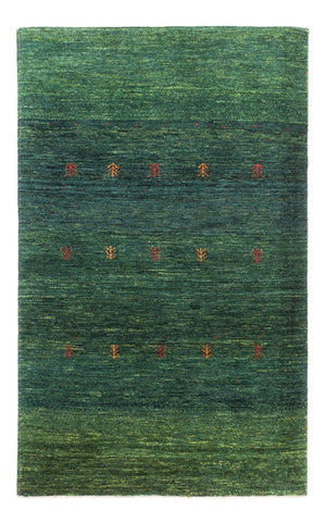 Tapis Gabbeh - Loribaft Persan - 136 x 87 cm - vert