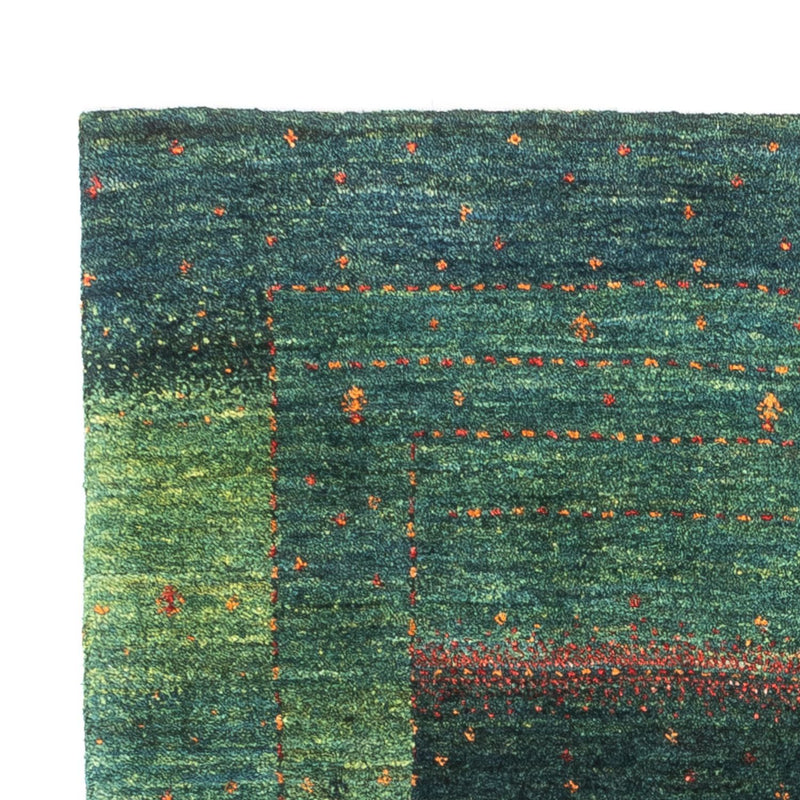 Tapis Gabbeh - Loribaft Persan - 125 x 86 cm - vert
