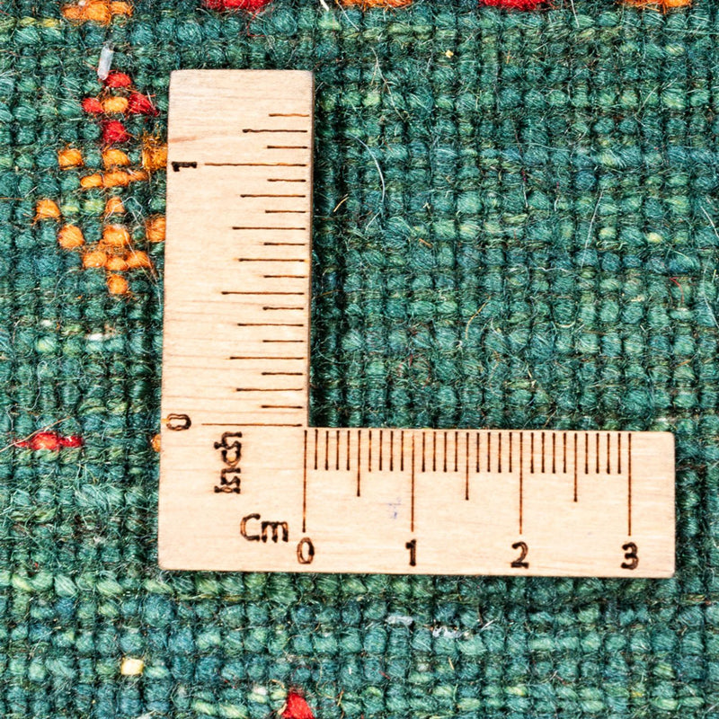 Tapis Gabbeh - Loribaft Persan - 125 x 86 cm - vert