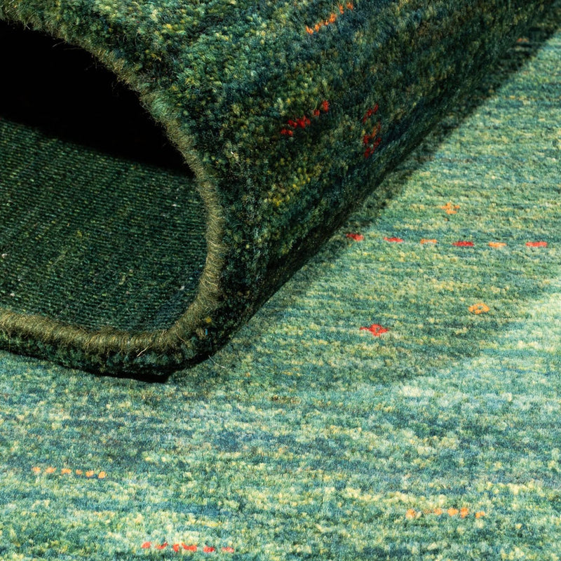 Tapis Gabbeh - Loribaft Persan - 133 x 84 cm - vert