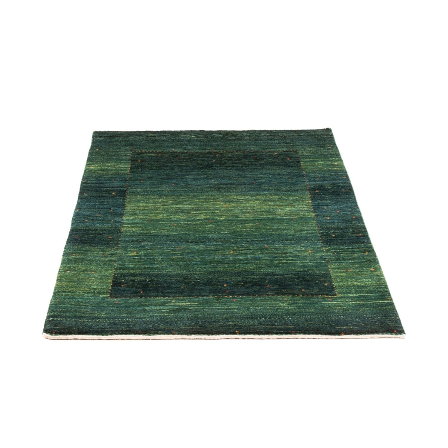 Gabbeh Teppich - Loribaft Perser - 124 x 85 cm - grün