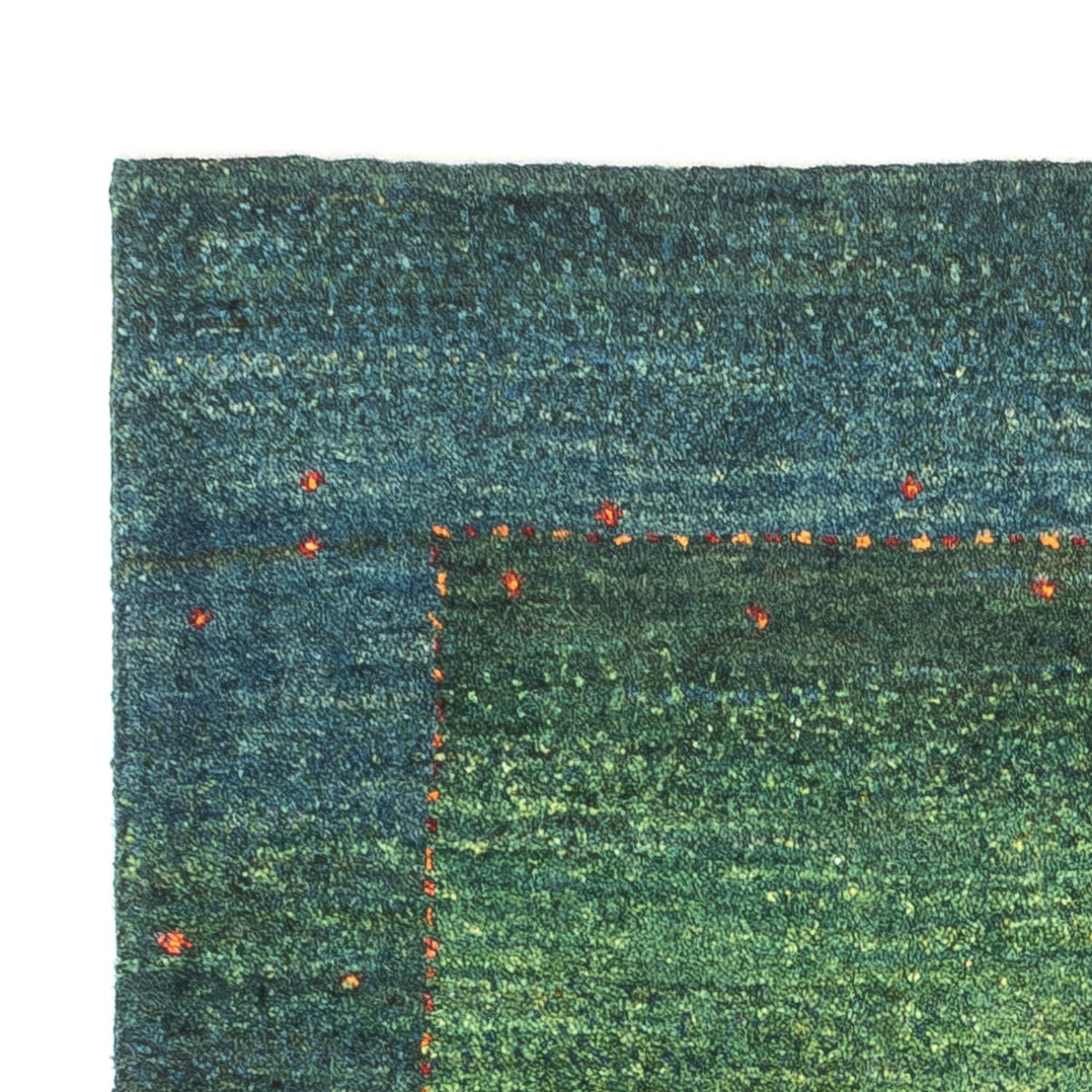 Gabbeh Teppich - Loribaft Perser - 121 x 80 cm - grün