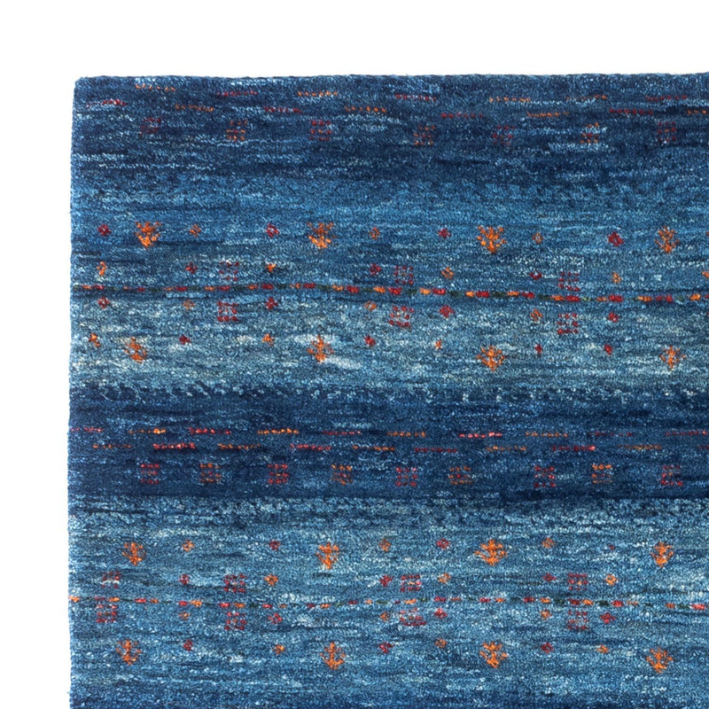 Gabbeh Teppich - Loribaft Perser - 112 x 100 cm - blau