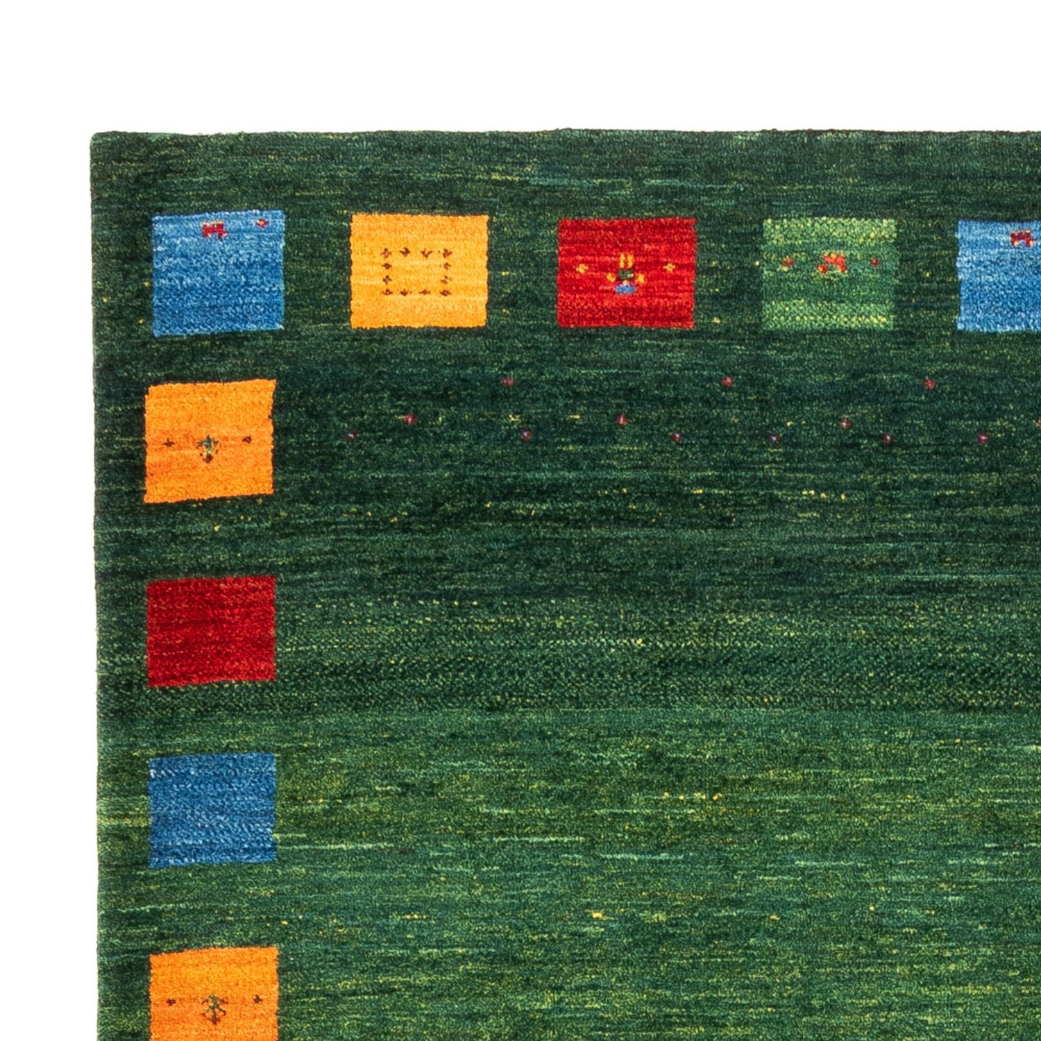 Tapis Gabbeh - Loribaft Persan - 246 x 176 cm - vert