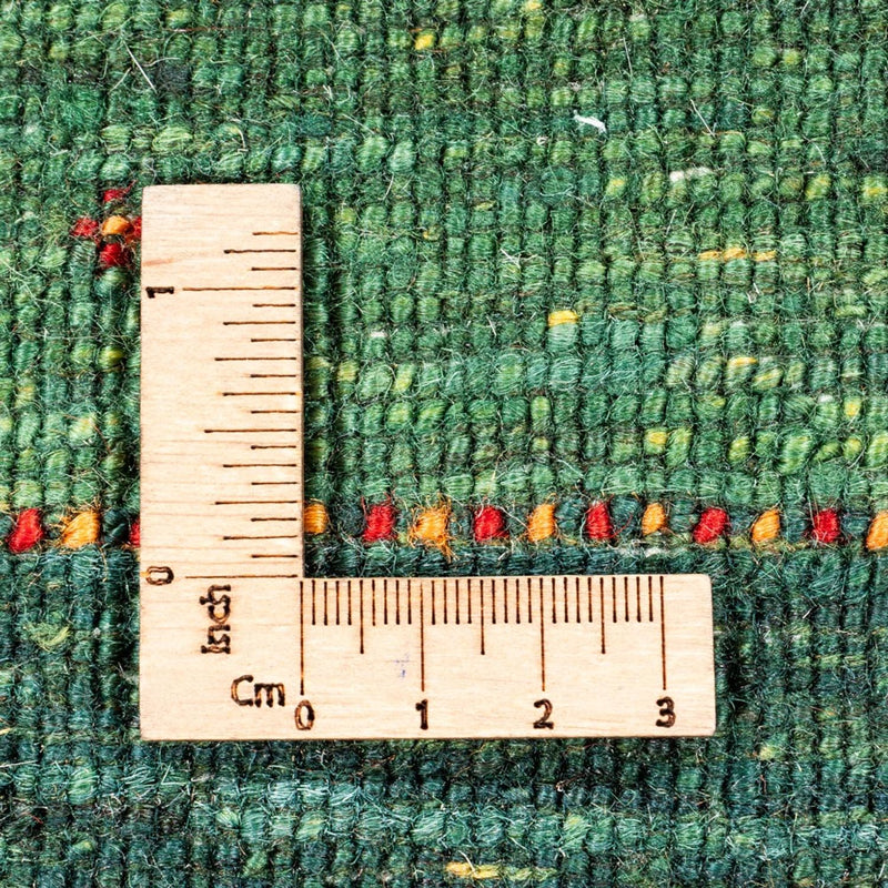 Tapis Gabbeh - Loribaft Persan - 127 x 86 cm - vert