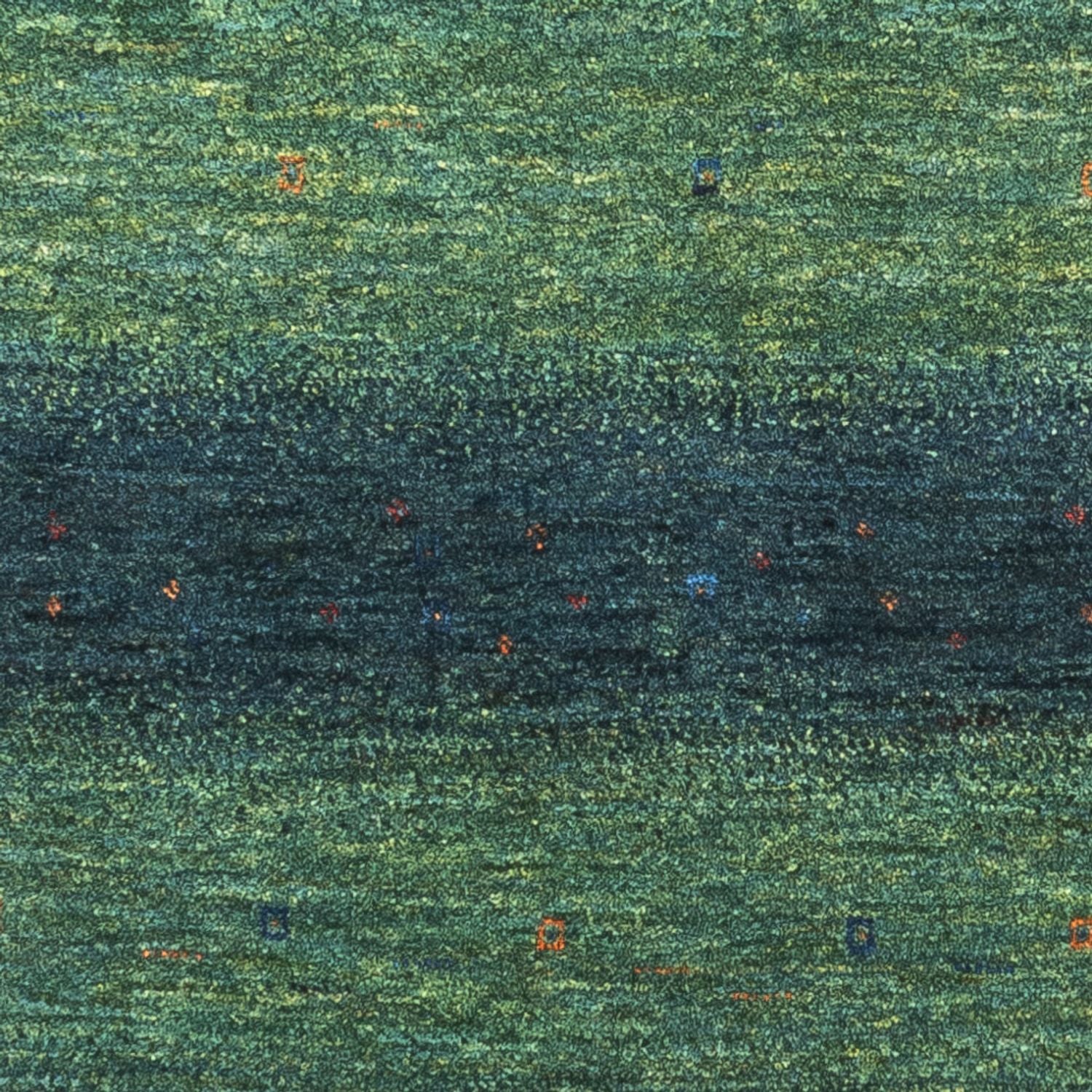 Tapis Gabbeh - Loribaft Persan - 107 x 78 cm - vert