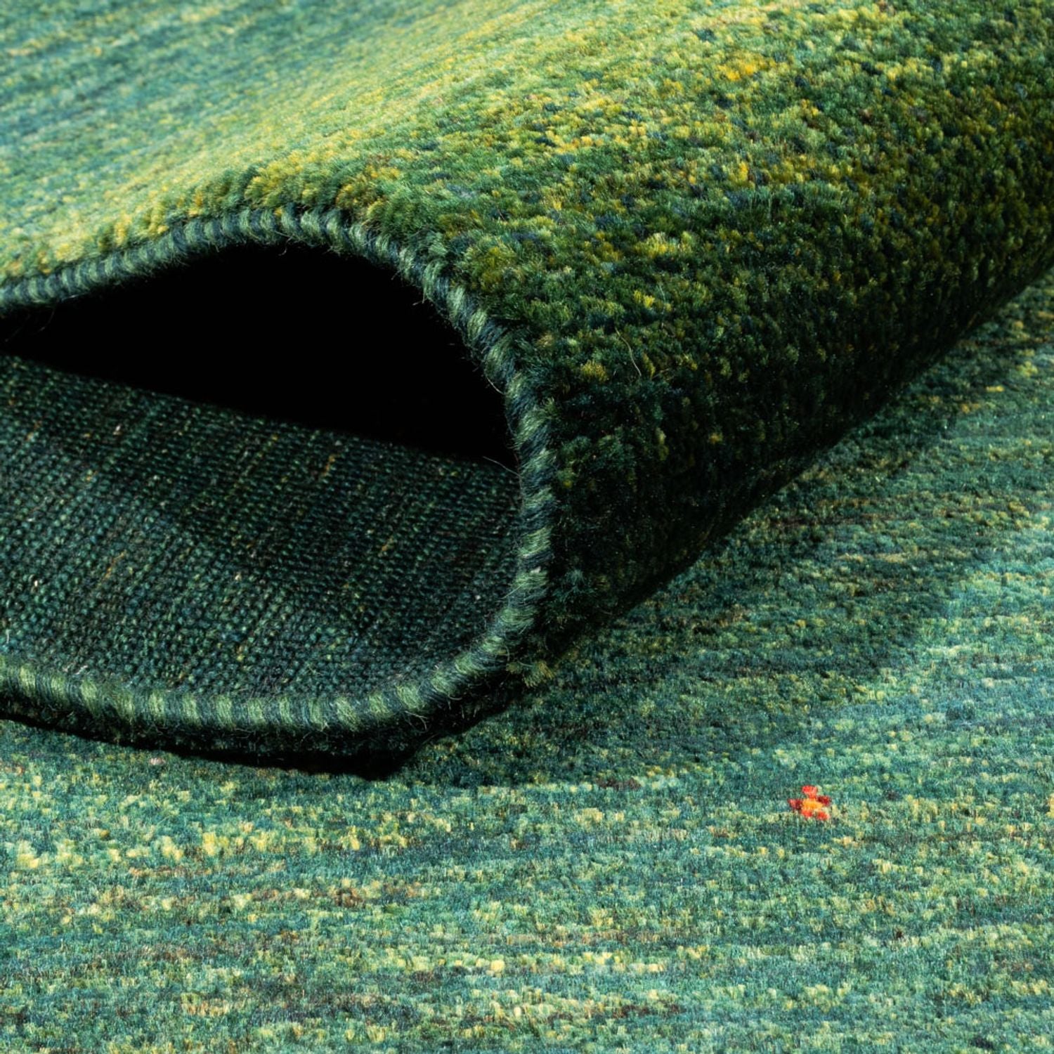 Gabbeh Teppich - Loribaft Perser - 228 x 175 cm - grün