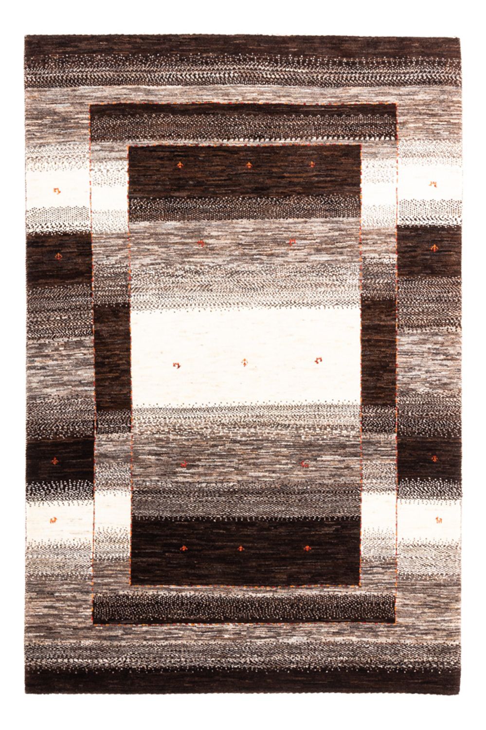 Gabbeh Teppich - Loribaft Perser - 187 x 129 cm - grau