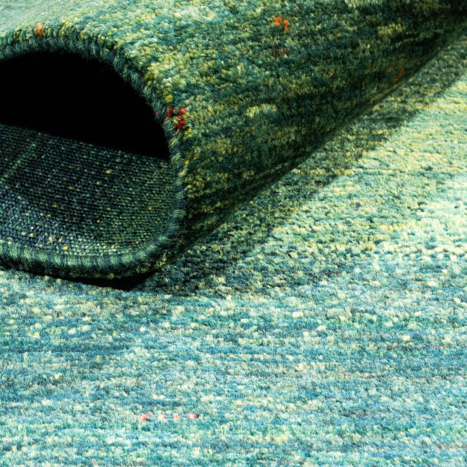 Tapis Gabbeh - Loribaft Persan - 185 x 114 cm - vert