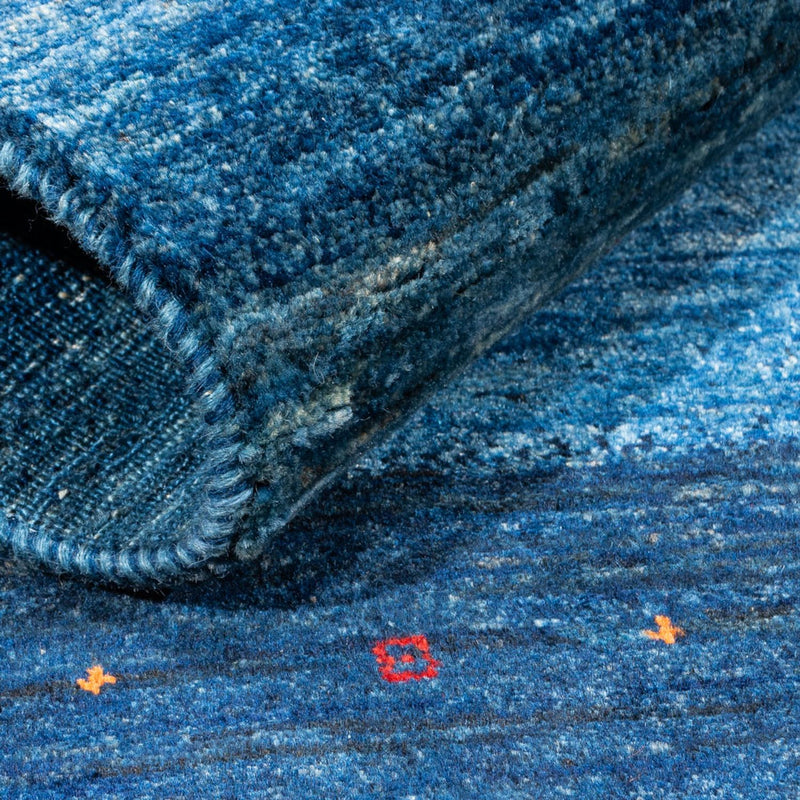 Tapis Gabbeh - Loribaft Persan - 108 x 88 cm - bleu
