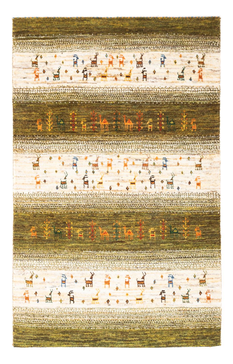 Gabbeh Teppich - Loribaft Perser - 138 x 85 cm - mehrfarbig