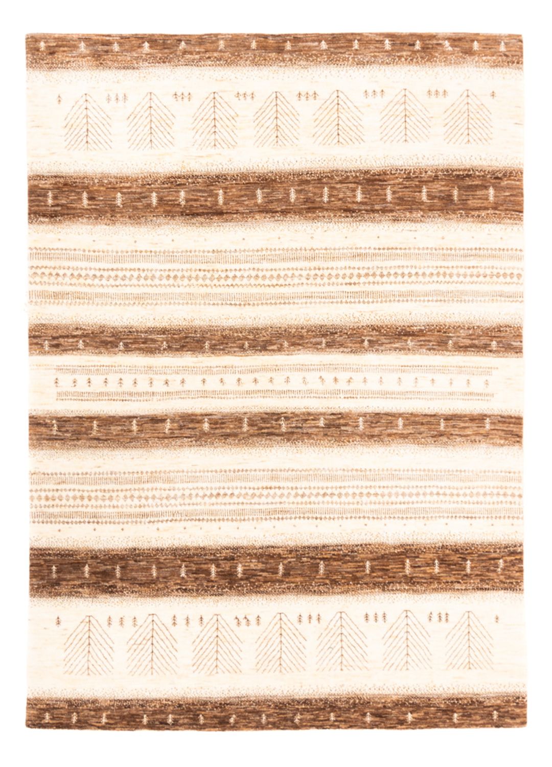 Gabbeh Teppich - Loribaft Perser - 251 x 182 cm - natur