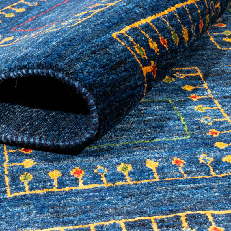 Gabbeh Teppich - Loribaft Perser - 253 x 180 cm - blau