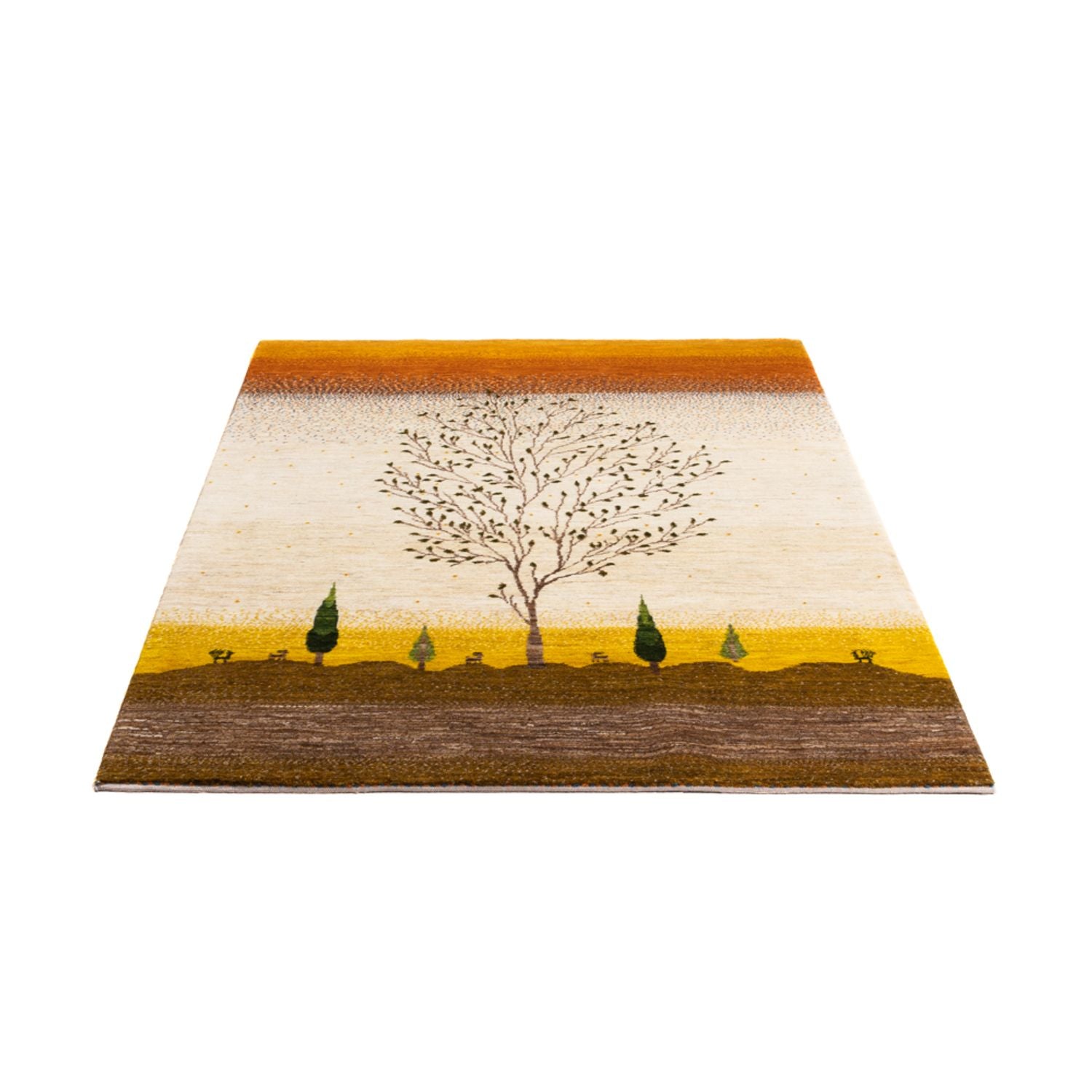 Gabbeh Teppich - Loribaft Perser - 175 x 129 cm - gold
