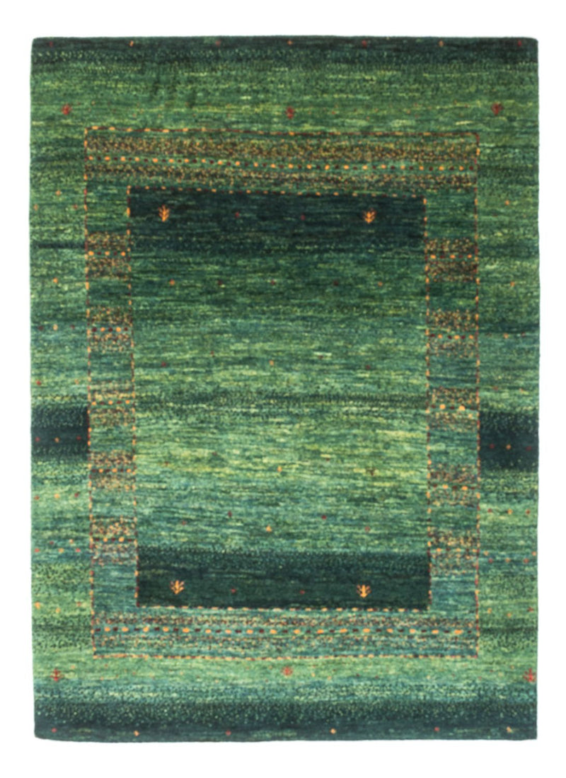 Gabbeh Teppich - Loribaft Perser - 145 x 100 cm - grün