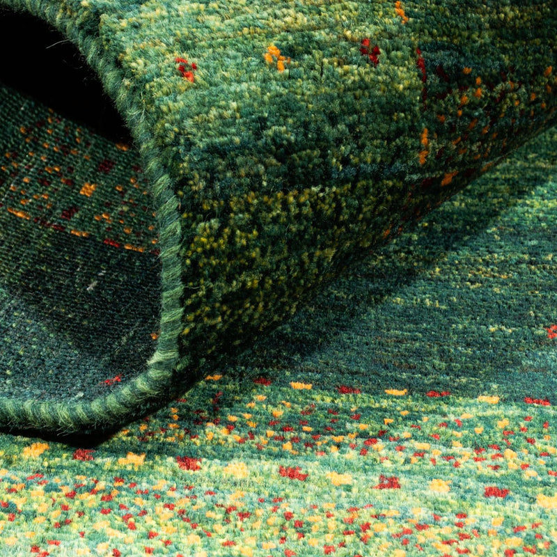 Gabbeh Teppich - Loribaft Perser - 145 x 100 cm - grün