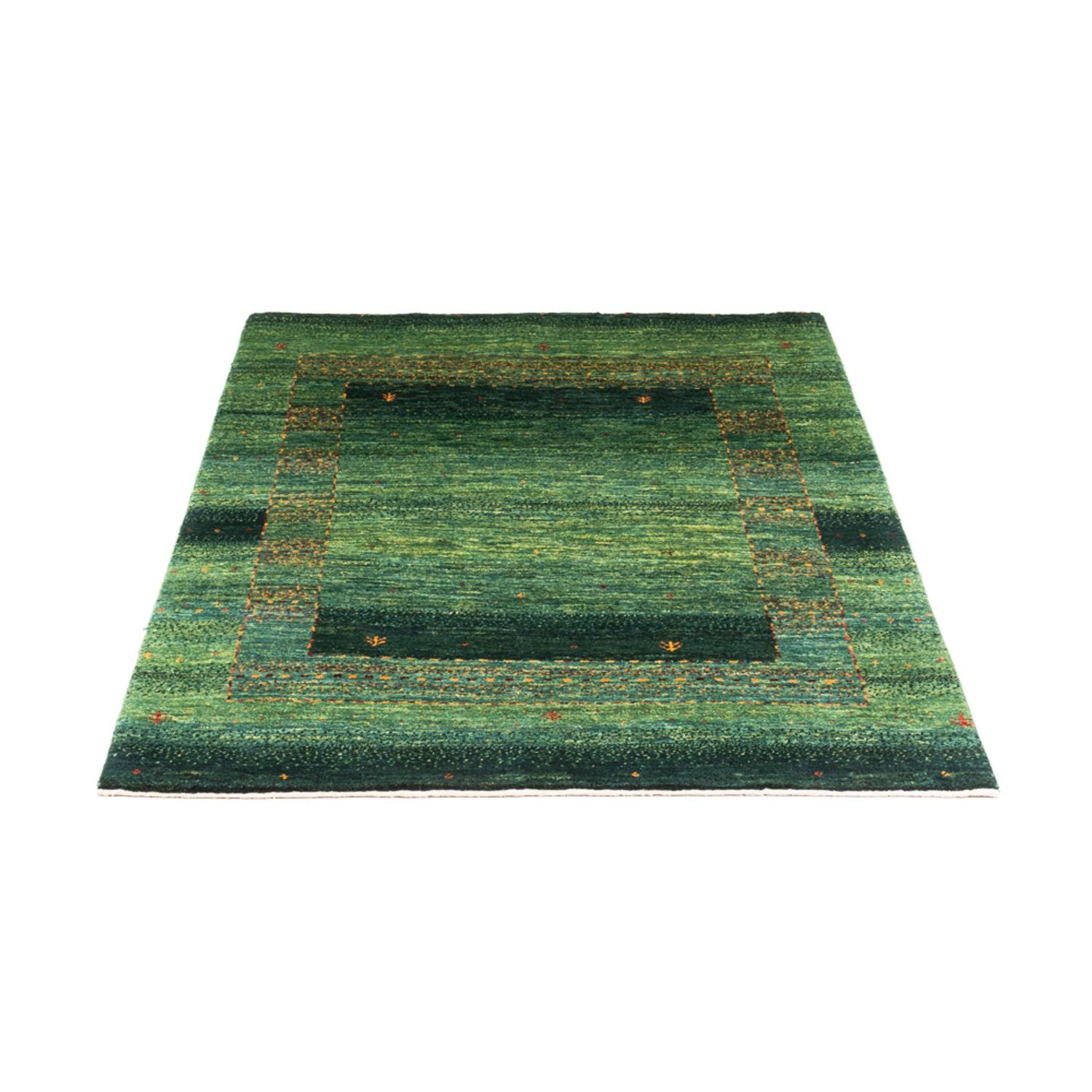 Gabbeh Teppich - Loribaft Perser - 145 x 100 cm - grün